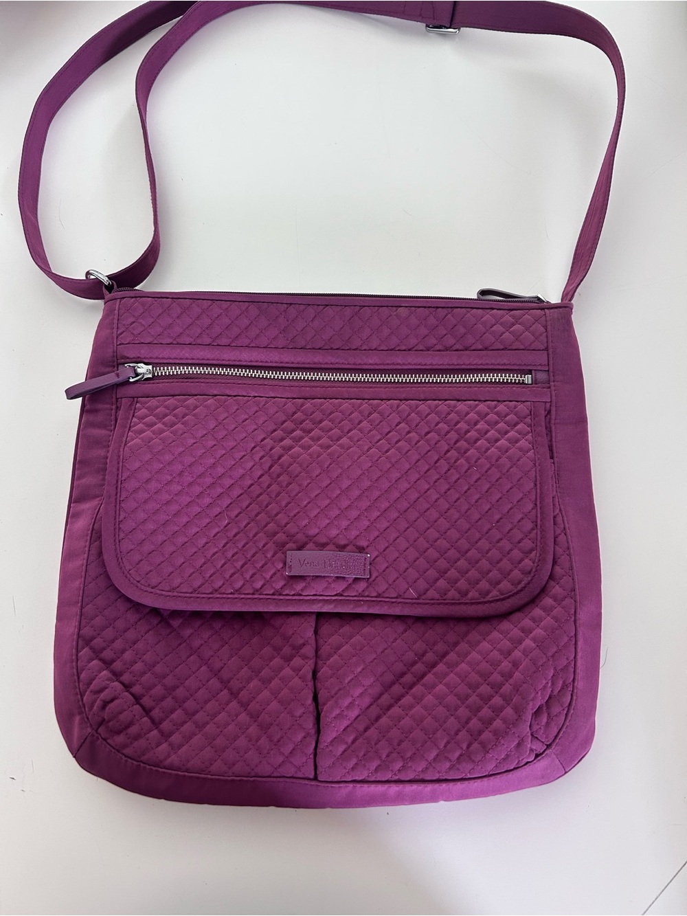 Vera Bradley Quilted Plum Crossbody Shoulder Bag